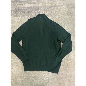Polo Ralph Lauren Men’s 1/4 Quarter Zip Sweater Pima Cotton Sz Large Green